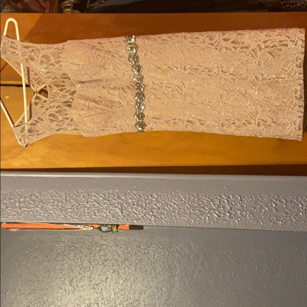 Tan formal dress